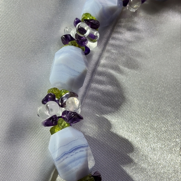 Ross-Simons Crazy Lace Agate Chalcedony Necklace Earring Set - Picture 5 of 15